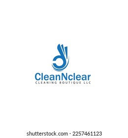 Plantilla de diseño de logotipo de concepto de limpieza creativa