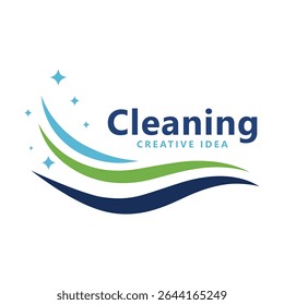 Vorlage für das Logo-Design des Creative Cleaning Concept