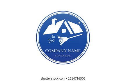Creative cleaning service and clean concept logo design template
