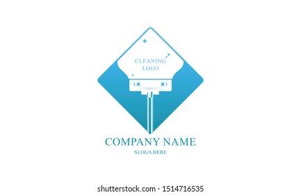 Creative cleaning service and clean concept logo design template
