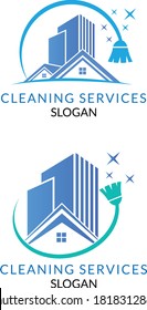 creative cleaning service logo design.