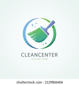 Creative cleaning service logo design vector