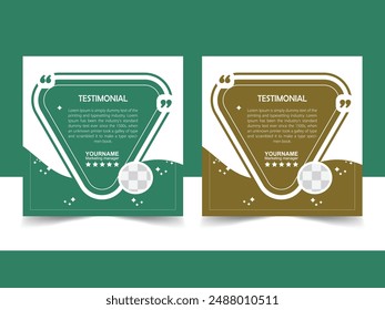 Creative client testimonial or customer feedback social media post design template, Modern customer feedback testimonial social media post design layout vector