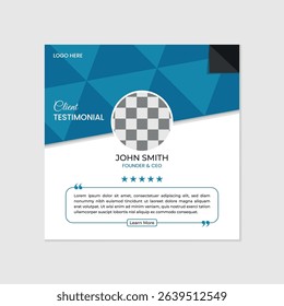 Creative Client Testimonial Design Template