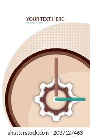 Creative clock with arrows for your design. Working time symbol. Vector illustration