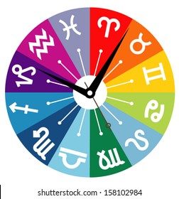 Creative clock design colorful.