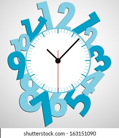 Creative clock design colorful.