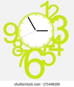 Creative clock design colorful.