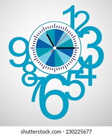 Creative clock design colorful.