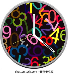 Creative clock design colorful.