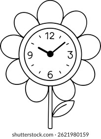 A creative clock design featuring flower shape, blending nature and time