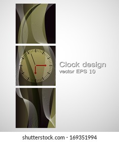 Creative clock design modern background.