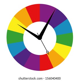 Creative clock design modern colorful.