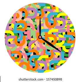 Creative clock design modern colorful.