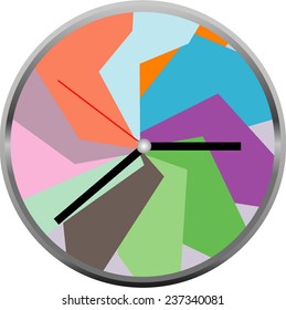 Creative clock design modern colorful.