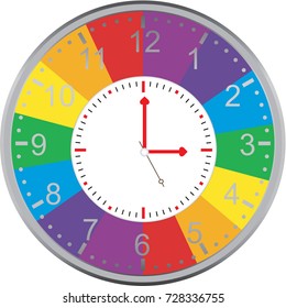 Creative clock face color design.