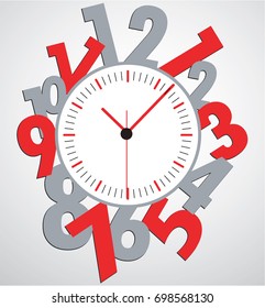 Creative clock face design.