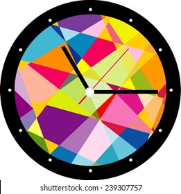 Creative clock face geometry design.