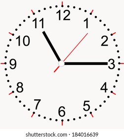 Creative clock face vector.