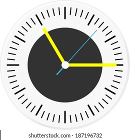 Creative clock face vector.