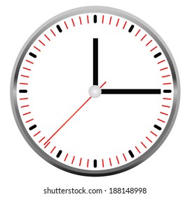 Creative clock face vector.