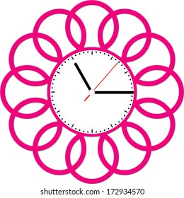 creative clock flower design
