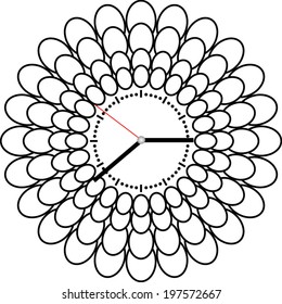 creative clock flower design