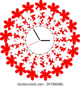 Creative clock flower design.