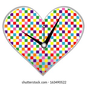 Creative clock heart design.