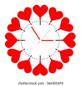 Creative clock heart design.