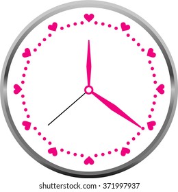 Creative clock heart design.