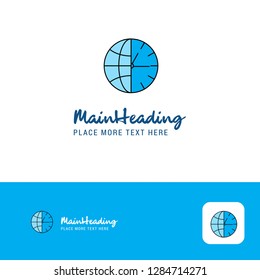 Creative Clock  Logo Design. Flat color Logo place for Tagline. Vector Illustration