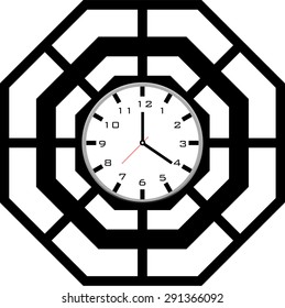 Creative clock modern design.