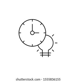 Creative, clock, time icon. Simple line, outline vector of icons for ui and ux, website or mobile application