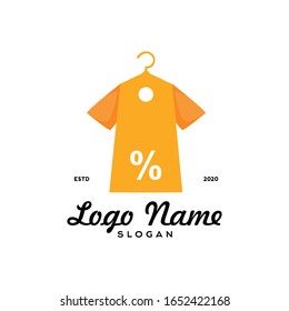Creative clothing fashion logo. Editable EPS file vector. Icon tag for shirt, wear, jacket, young apparel style, product supply, sablon or screen printing. Apply to web site, mobile phone apps