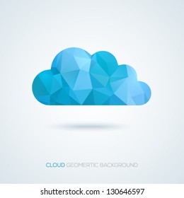 Creative cloud background for your business. Vector illustration.