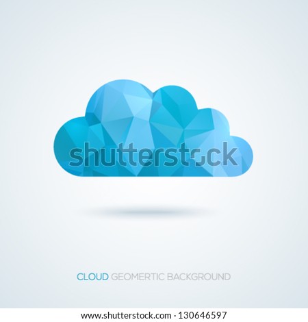 Creative cloud background for your business. Vector illustration.