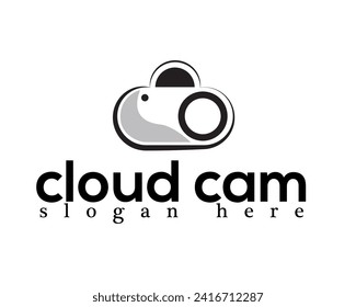 creative cloud camera logo design template