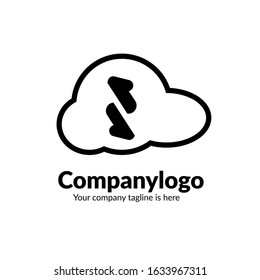 Creative cloud company logo, simple logo