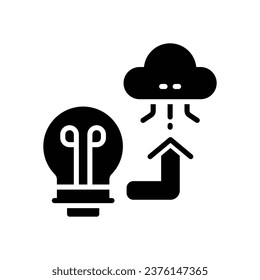 creative cloud glyph icon. vector icon for your website, mobile, presentation, and logo design.