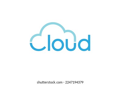 creative cloud letter logo vector symbol design illustration	