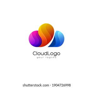 creative cloud logo design vector
