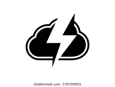 Creative cloud logo for your corporate designs. Modern isolated vector icon.