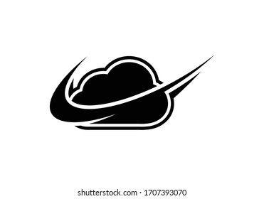 Kreatives Cloud-Logo für Ihre Firmendesigns. Moderne, isolierte Vektorillustration-Ikone.