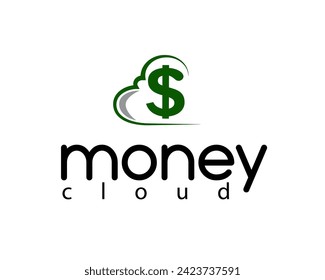 creative cloud money logo design template