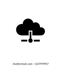 Creative Cloud Storage. Flat Vector Icon illustration. Simple black symbol on white background. Creative Cloud Storage sign design template for web and mobile UI element