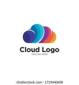 creative cloud technology logo template