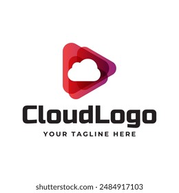 Creative cloud vector logo design template