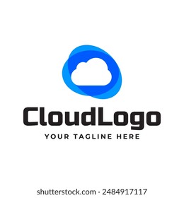 Creative cloud vector logo design template