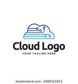 Creative cloud vector logo design template